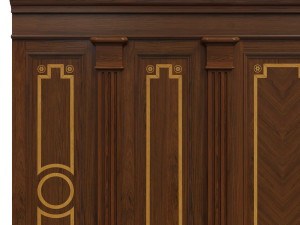 wood panels with veneer 010 3D 모델