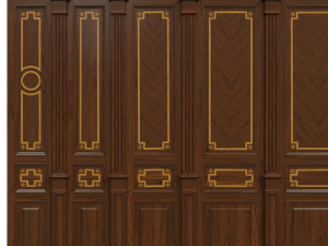wood panels with veneer 010 3D 모델