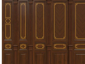 wood panels with veneer 010 3D Model