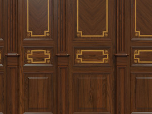 wood panels with veneer 010 3D 모델