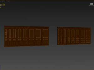 wood panels with veneer 010 3D Model