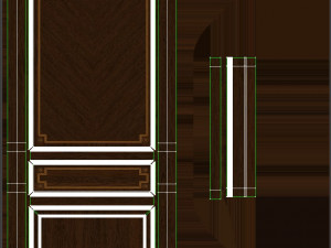 wood panels with veneer 010 3D 모델