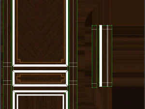 wood panels with veneer 010 3D Model