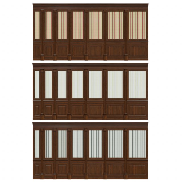 wood panels with wallpaper 011 3D 모델 .c4d .max .obj .3ds .fbx .stl .blend