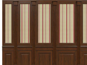 wood panels with wallpaper 011 3D Model