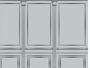 wood panels with wallpaper 011 3D 모델