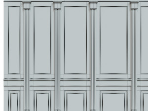 wood panels with wallpaper 011 3D 모델