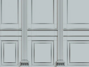 wood panels with wallpaper 011 3D Model