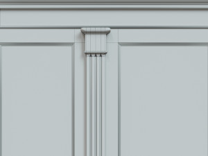 wood panels with wallpaper 011 3D 모델