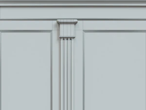 wood panels with wallpaper 011 3D Model