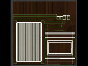 wood panels with wallpaper 011 3D Model