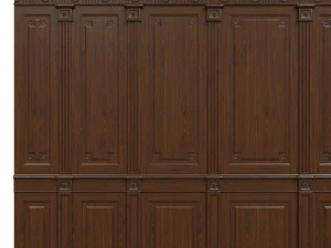 threaded wood panels 012 3D Model