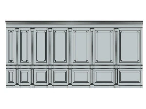 threaded wood panels 012 3D Model