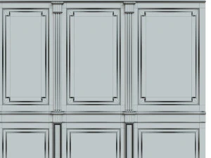 threaded wood panels 012 3D Model