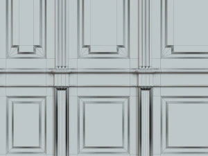 threaded wood panels 012 3D Model