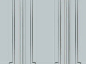 threaded wood panels 012 3D Model