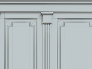 threaded wood panels 012 3D Model