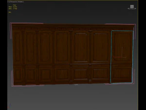 threaded wood panels 012 3D Model