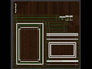 threaded wood panels 012 3D Model