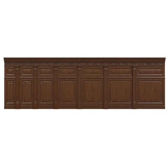 threaded wood panels 013 3D Модель .c4d .max .obj .3ds .fbx .stl .blend 