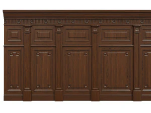 threaded wood panels 013 3D Model