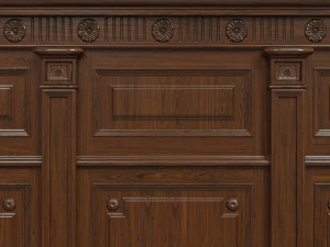 threaded wood panels 013 3D Model