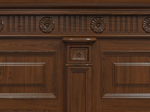 threaded wood panels 013 3D Модель