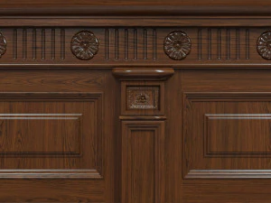 threaded wood panels 013 3D Model