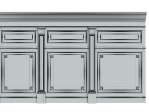 threaded wood panels 013 3D Модель