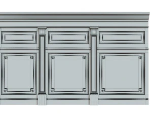 threaded wood panels 013 3D Model