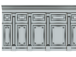 threaded wood panels 013 3D Модель