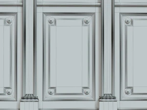 threaded wood panels 013 3D Model