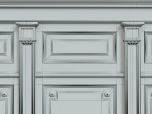 threaded wood panels 013 3D Модель