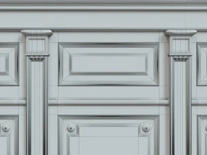 threaded wood panels 013 3D Model