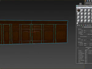 threaded wood panels 013 3D Model