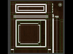 threaded wood panels 013 3D Модель