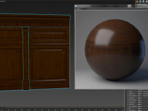 threaded wood panels 013 3D Model