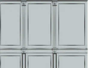 threaded wood panels 014 3D Model