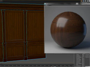 threaded wood panels 014 3D Model