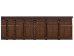 threaded wood panels 015 3D Модель