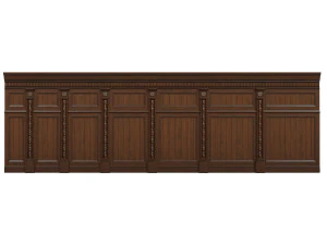 panel kayu berulir 015 Model 3D