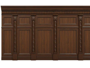 threaded wood panels 015 3D Model