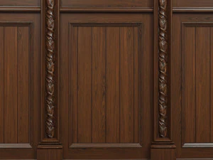 threaded wood panels 015 3D Model