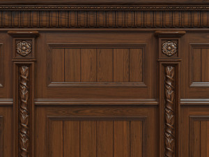 threaded wood panels 015 Modelo 3D