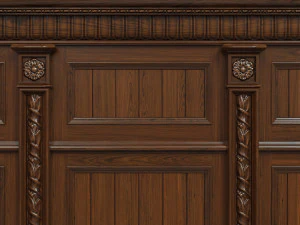 threaded wood panels 015 3D Model