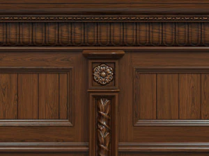 threaded wood panels 015 3D Model