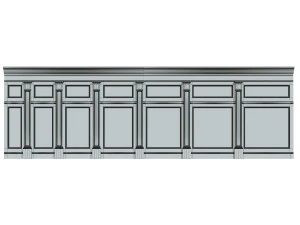 threaded wood panels 015 3D Model