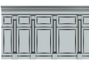 threaded wood panels 015 Modelo 3D