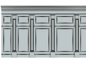 threaded wood panels 015 3D Model