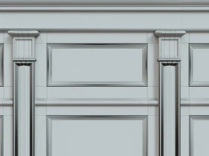 threaded wood panels 015 3D Model